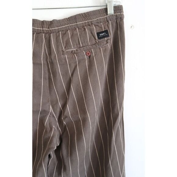 OBEY Worldwide Striped Drawstring Pants - Size Small - Picture 6 of 9